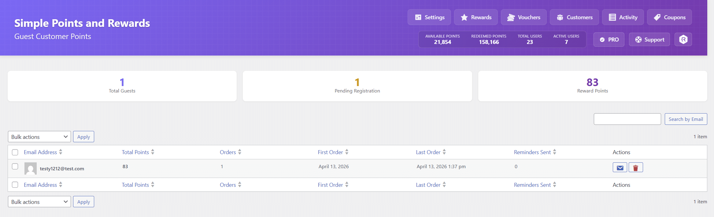 Update 1.11.0 – Simple Points and Rewards: Guest Points Tracking and More!
