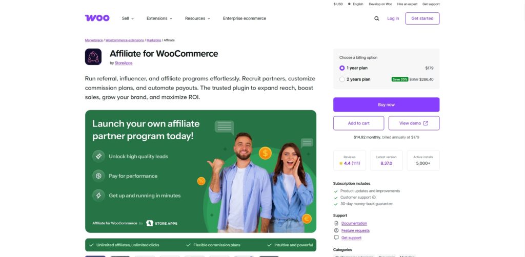 Affiliate for WooCommerce by StoreApps on the WooCommerce.com marketplace